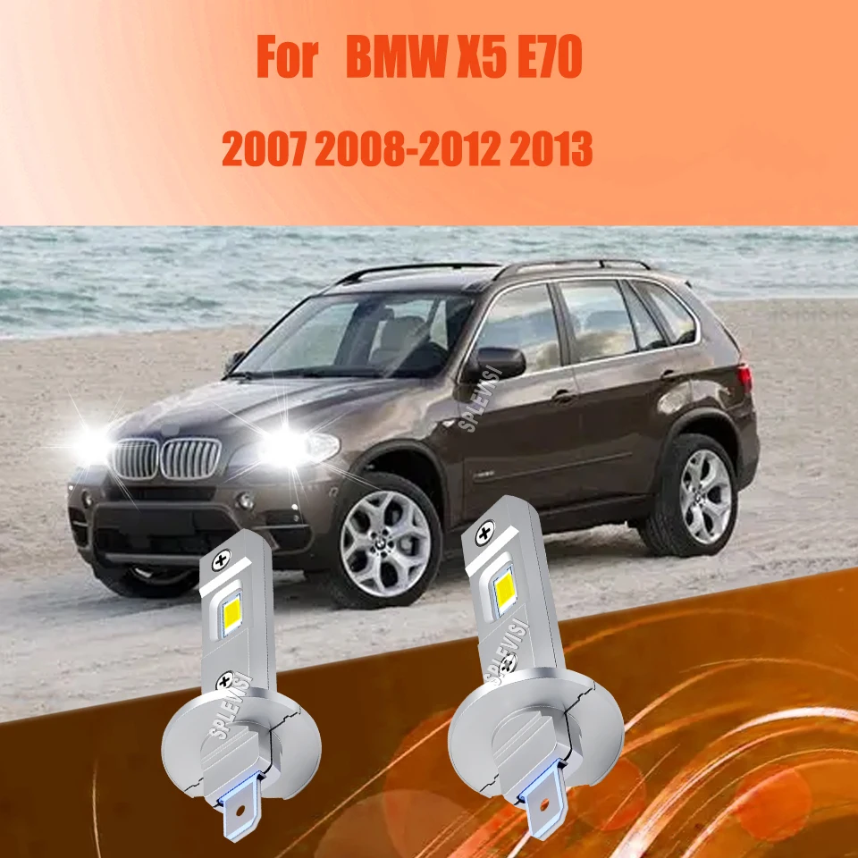 

12v LED H1 Headlight High Bulbs Use Powerful New Generation Csp Chips 80W For BMW X5 E70 2007 2008 2009 2010 2011 2012 2013