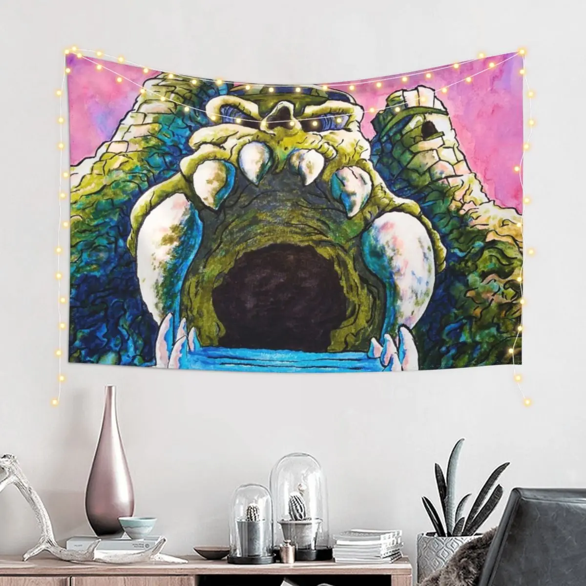 Castle Grayskull watercolor painting Tapestry Room Decorations Decor Home Home Supplies On The Wall Tapestry