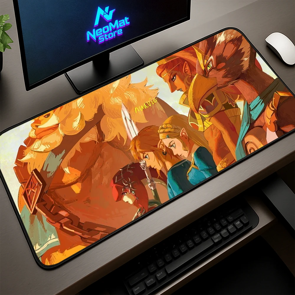 

Deskmat 900x400 Anti-slip Rubber Mousepad Table Mat Keyboard Setup Decoration Anime Accessories Zelda Champions Team Fantasy