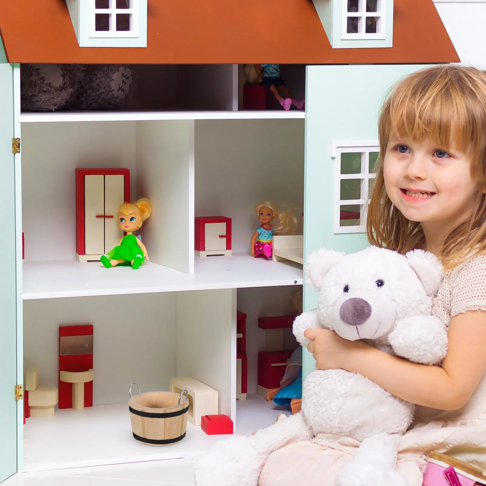 

4Pcs Miniature Wooden Bucket Ornament for Dollhouse Decor Mini Barrel Decoration Small Wood Barrel Prop for Photography and