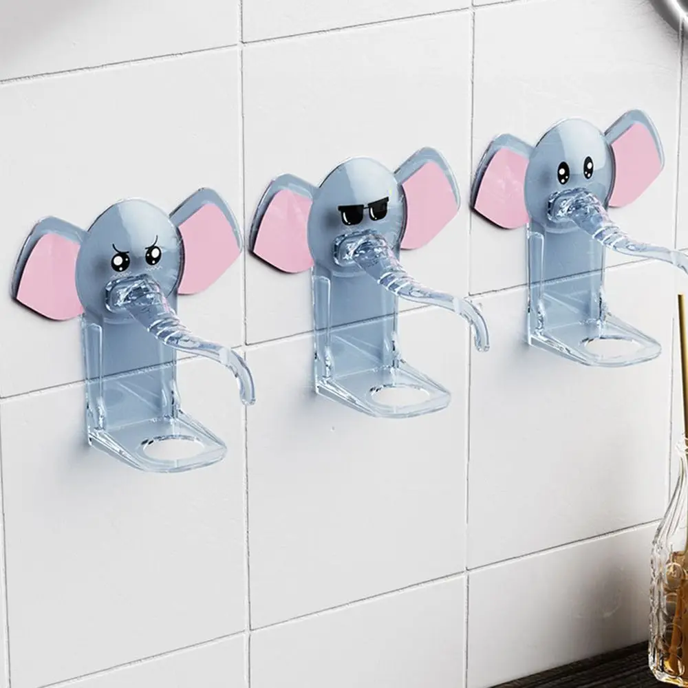 Cute Bathroom Shower Gel Elephant Shelf Cartoon Fun Wall Hanging Shampoo Rack Moisture-proof Punch-free Hand Sanitizer Stand