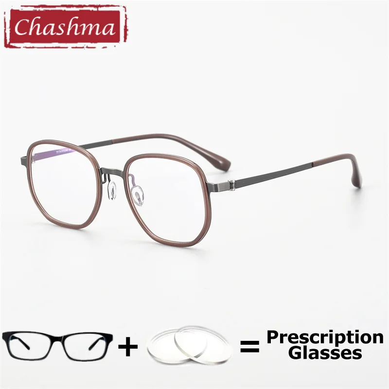 

Chashma Prescription Glasses Men Acetate Titanium Ultra Light Progressive Eyeglasses Frames Women Optical Myopia Lenses Eyewear