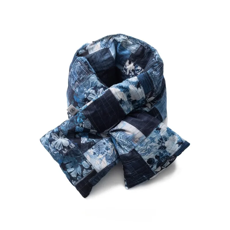 Japanese Style Retro Plant Pattern Warm Scarf Men's Casual Scarfs  Apparel Accessories