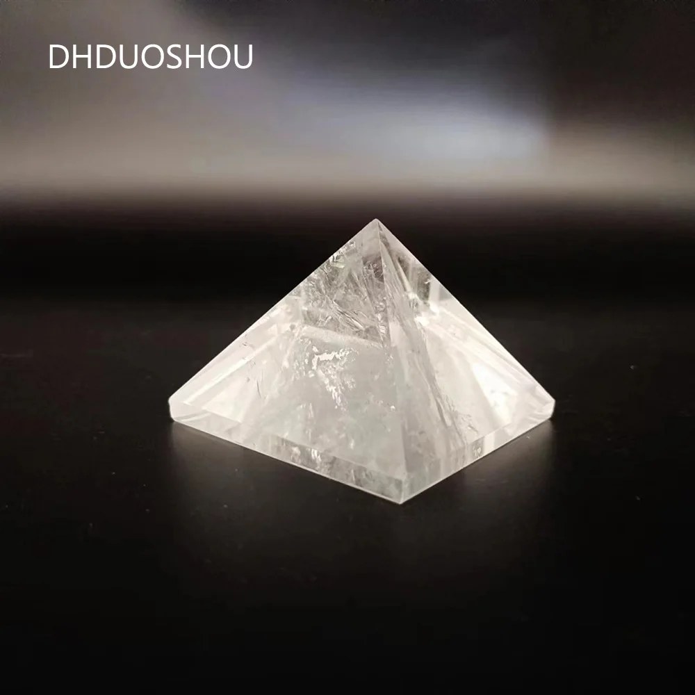 

Clear Quartz Pyramid Natural Gemstone Reiki Meditation Spiritual Healing Crystal For FengShui Home Office Decor Gift