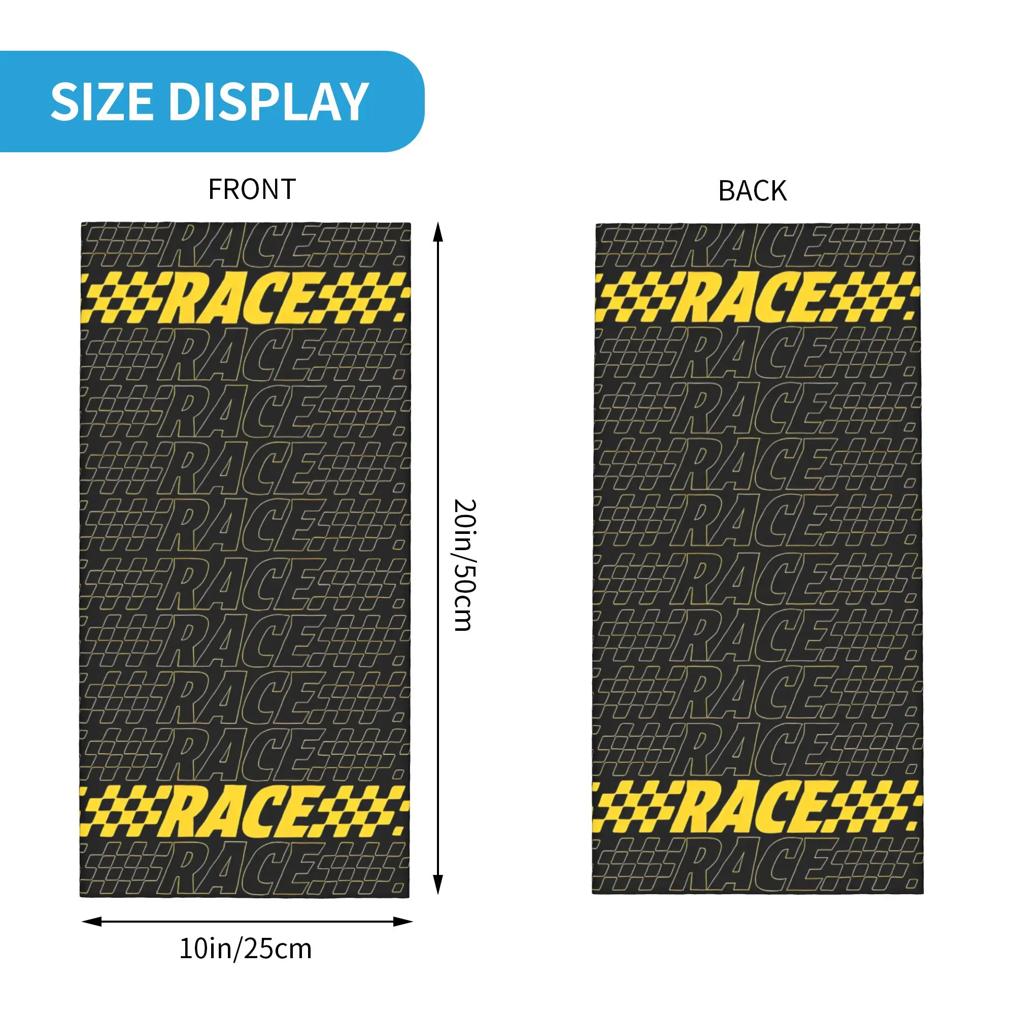 Custom Racing Ready To Race Motors Bandana Neck Gaiter UV Protection Face Scarf Cover Women Men  Headwear Tube Balaclava
