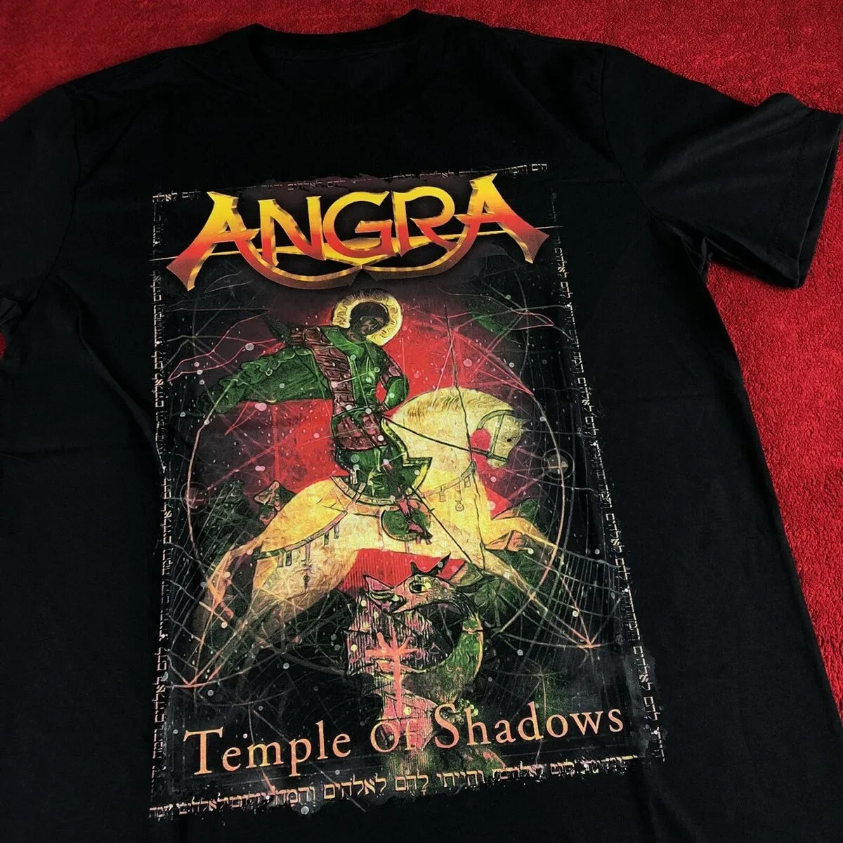 Angra Temple Of Shadows Camiseta manga curta algodão preto masculino S a 5XL BE1980