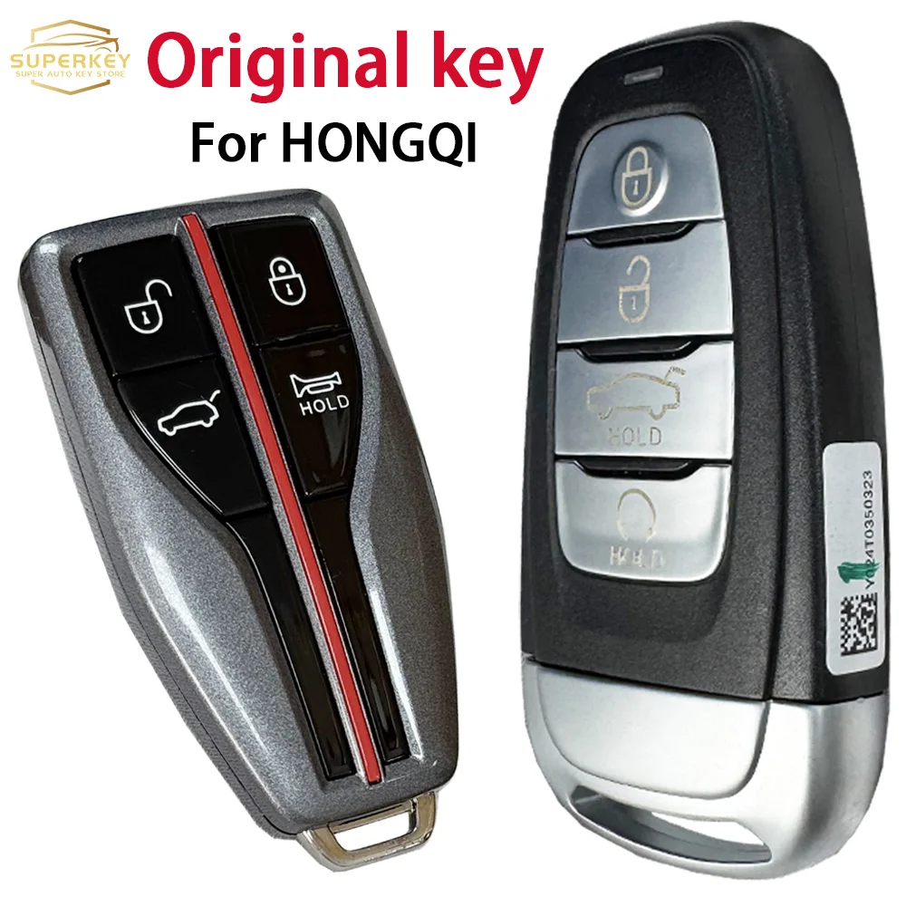 

Original key For HONGQI H9 H7 H5 HQ9 E-HS3 E-HS9 HS5 HS7 HS9 Keyless Go ID46 8A Chip 433Mhz Smart Remote Control Car key
