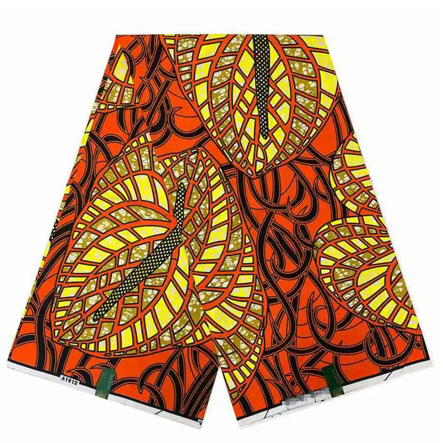 Guaranteed Veritable African Real Wax Prints Fabric Ghana Style Ankara Wax Tissu Pagne 100%Cotton Soft Design Nigeria Wax Fabric