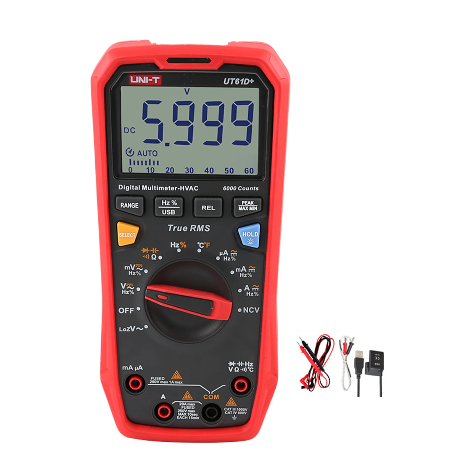 UNI-T UT61D UT61E Plus Smart Multimeter 22000 Counts AC DC Ammeter Voltmeter Multitester Digital Professional Multi Meter