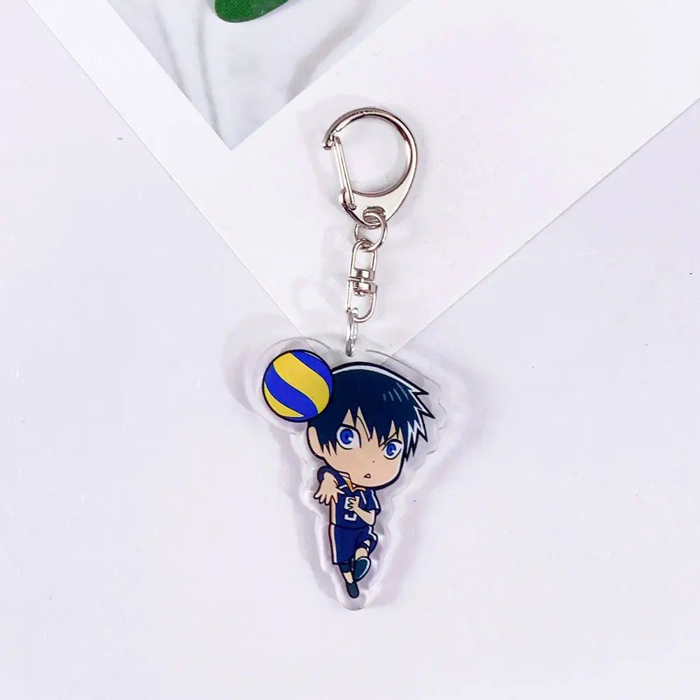 شخصيات أنيمي Haikyuu لطيف المفاتيح اكسسوارات الاكريليك حقيبة سحر الكلاسيكية على ظهره قلادة الإبداعية حلقة رئيسية هدايا لمحبي