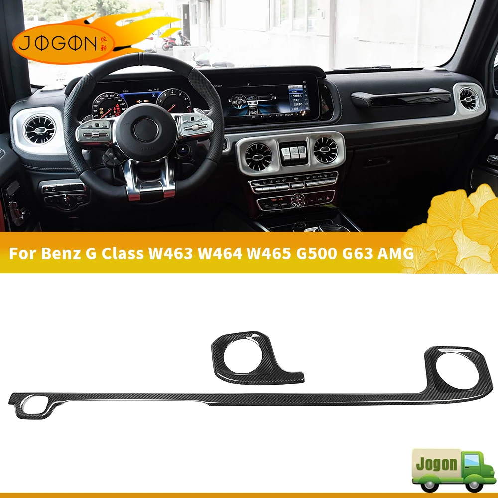 

JOGON 100% Real Carbon Fiber Center Dash Strips Panel For Benz G Class G63 W463a W464 2019-2024 Interior Parts Decorative