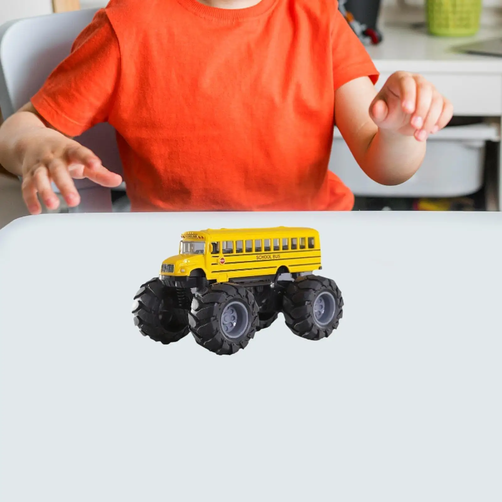 School Bus Toy Portable Pull Back Car Toy for Kids Children Birthday Gifts