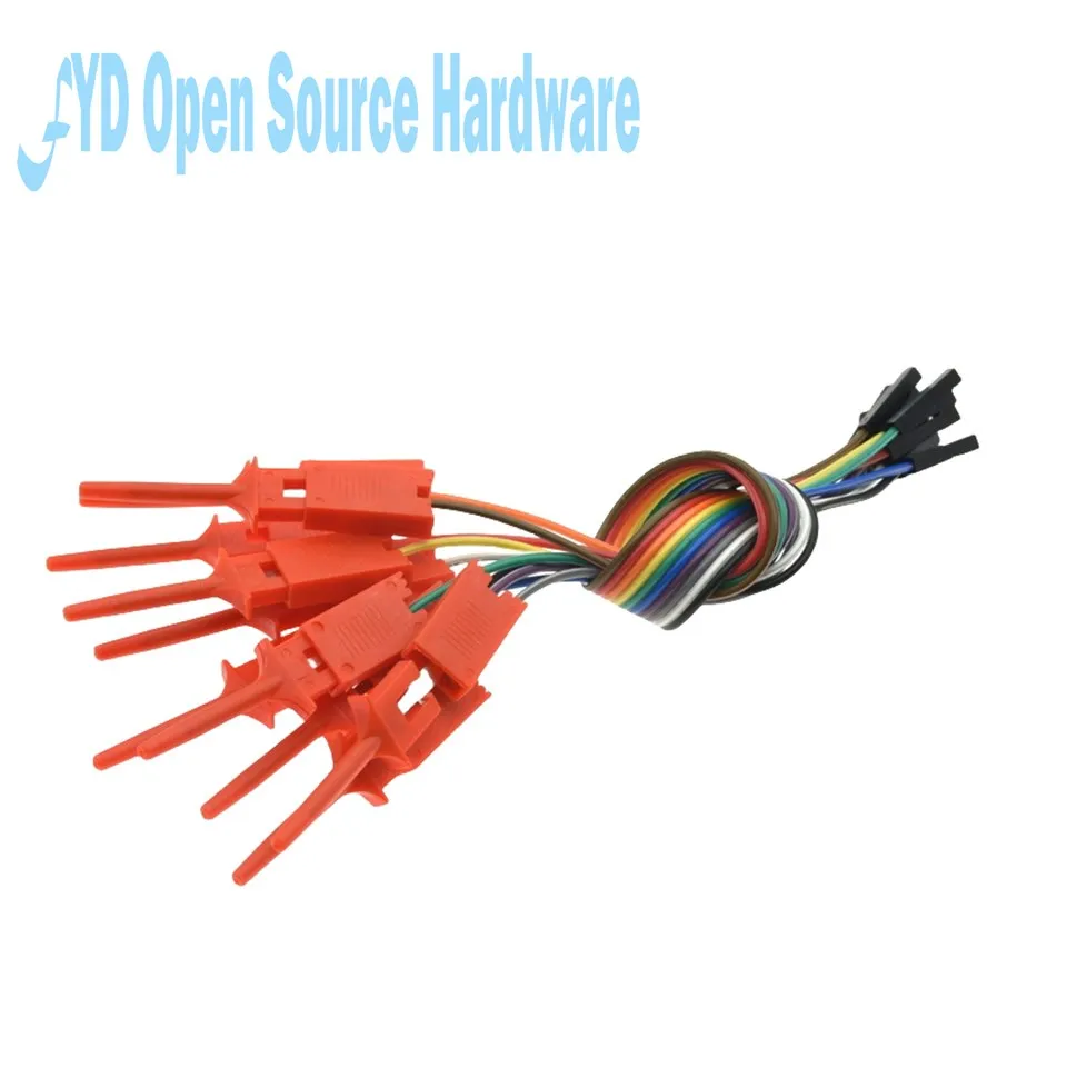 Color Dupont wire test hook logic analyzer test hook round test clip Connecting wire hook copper wire