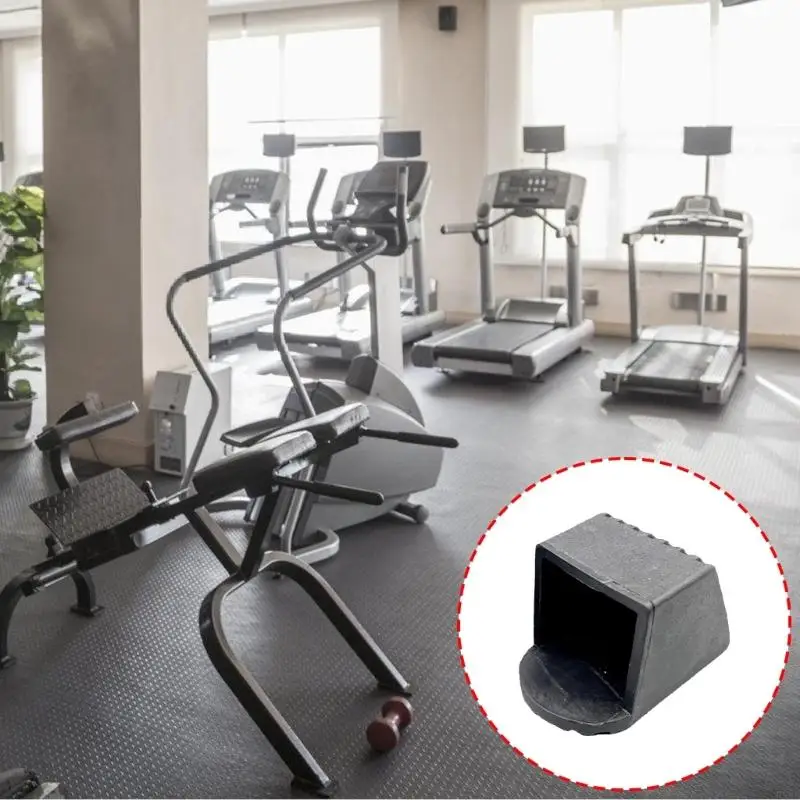 4Pcs Fitness Equipment Floor Protectors Square End Cover Easy to Install 