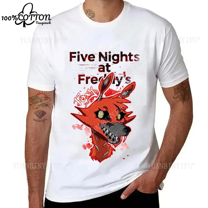 

Harajuku, Лидер продаж, повседневная модная футболка Fnaf 2, милая футболка Atronics, хлопковая женская/мужская свободная уличная мода с принтом