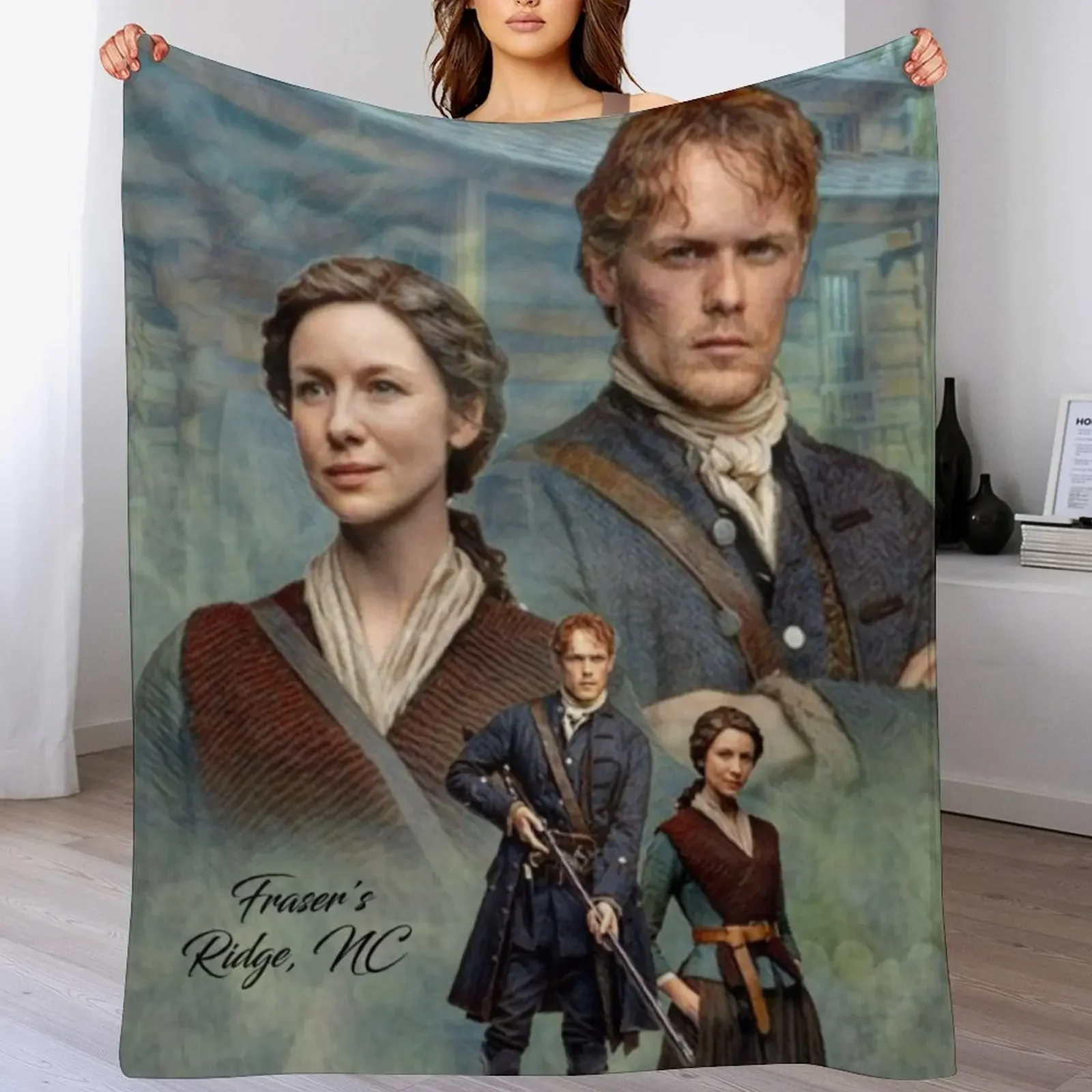 

Jamie and Claire Fraser/Frasers Ridge, NC Throw Blanket Thins Heavy Blankets