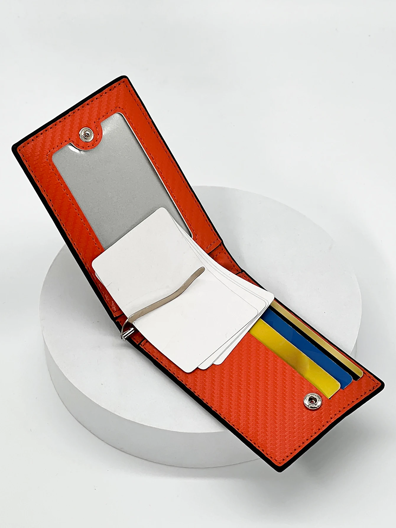 أزياء بسيطة من ألياف الكربون المال كليب ركاب المحمولة سليم صغير متعدد الوظائف بطاقة حقيبة بطاقة المحفظة