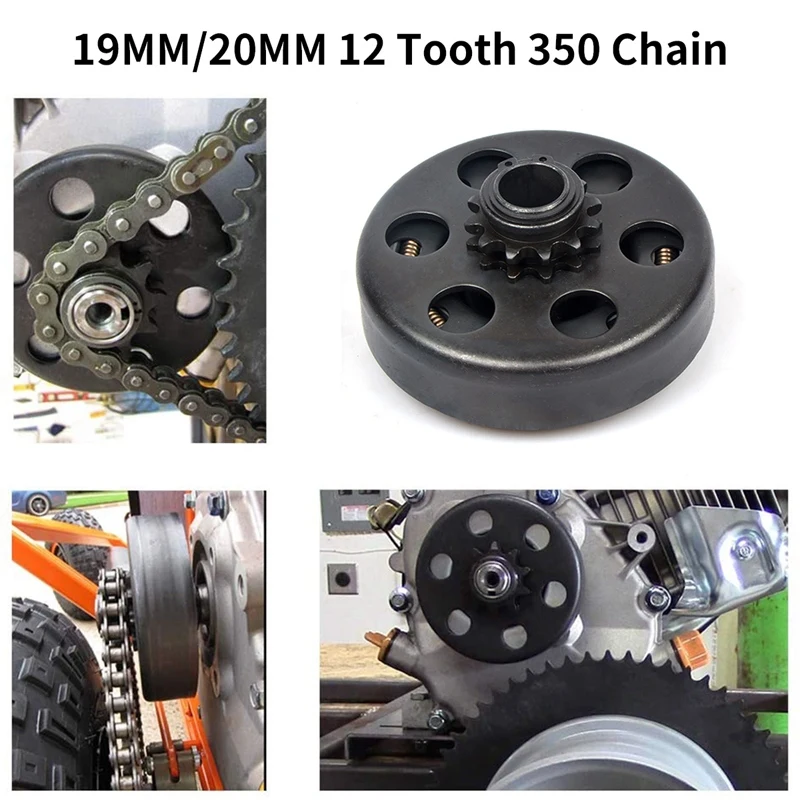 12 Tooth 350 Chain 168 Engine For GO Kart Karting Minibike Fun Centrifugal Coupling Automatic Clutch