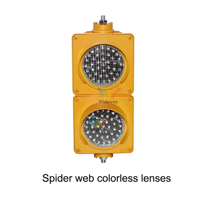 عدسة سبايدر ويب عديمة اللون، عدسة إشارة مرور صغيرة 100 مم، غلاف كمبيوتر أصفر، مقاوم للماء والغبار.