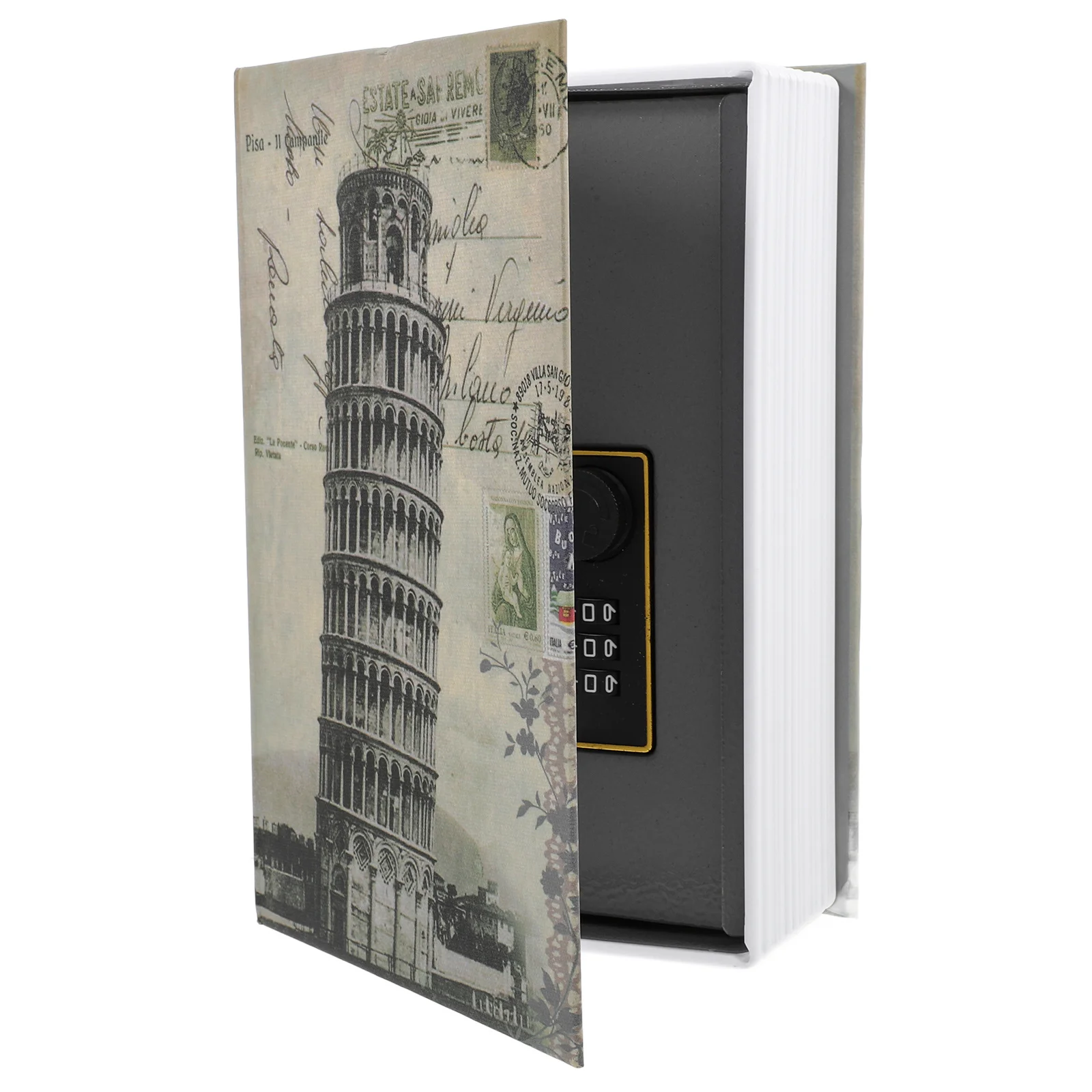 صندوق تخزين مخفي على شكل كتاب للمفاتيح والمال والمجوهرات والوثائق صندوق قفل ذو سعة كبيرة صغير محمول #1