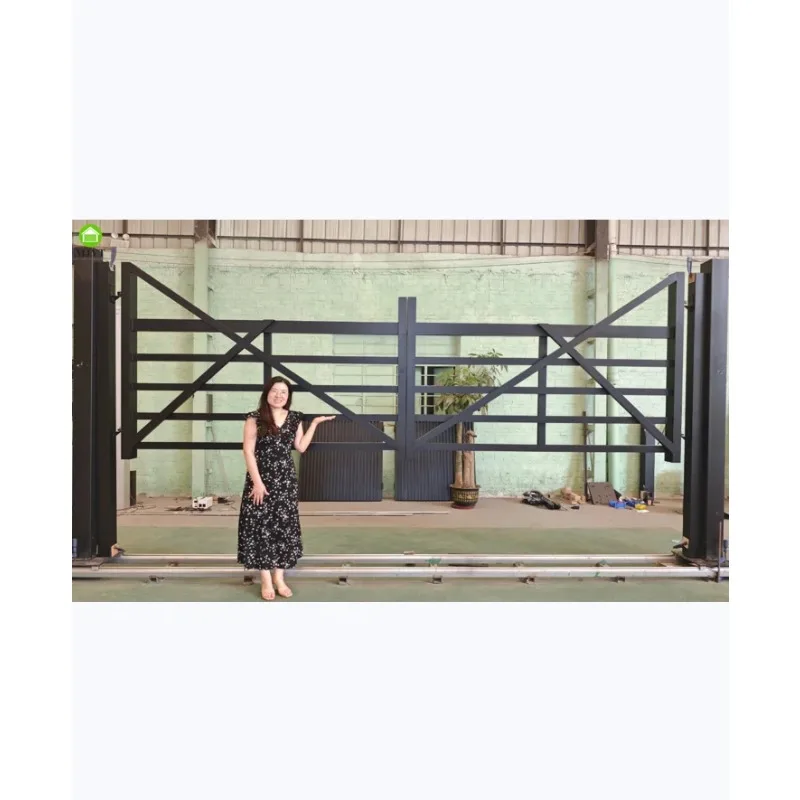 بوابة ممر المزرعة والمعرزة المصنوعة من الألومنيوم بتصميم مانور الأمريكي، سياج وتعريشة خارجية أنيقة #2