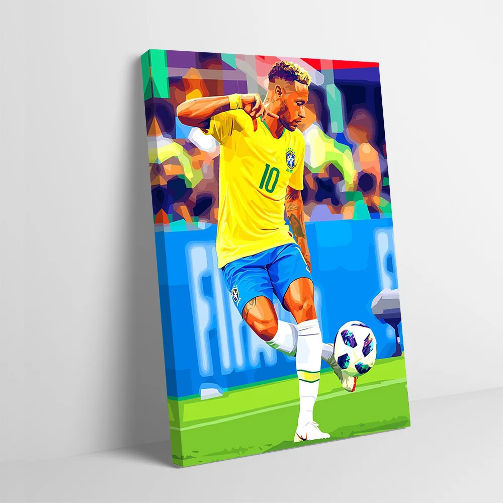 Neymar Soccer Player Digital Art Printing Poster Customizable Pictures Wall Art Canvas Painting for Home and Decoration Room