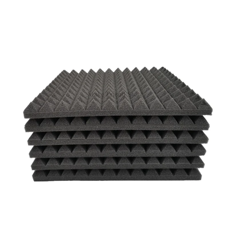 24PCS 300x300x25mm Studio Acoustic Foam Pyramid Soundproof Foam Sound Absorption Treatment Panel Sound Wedge Protective Sponge