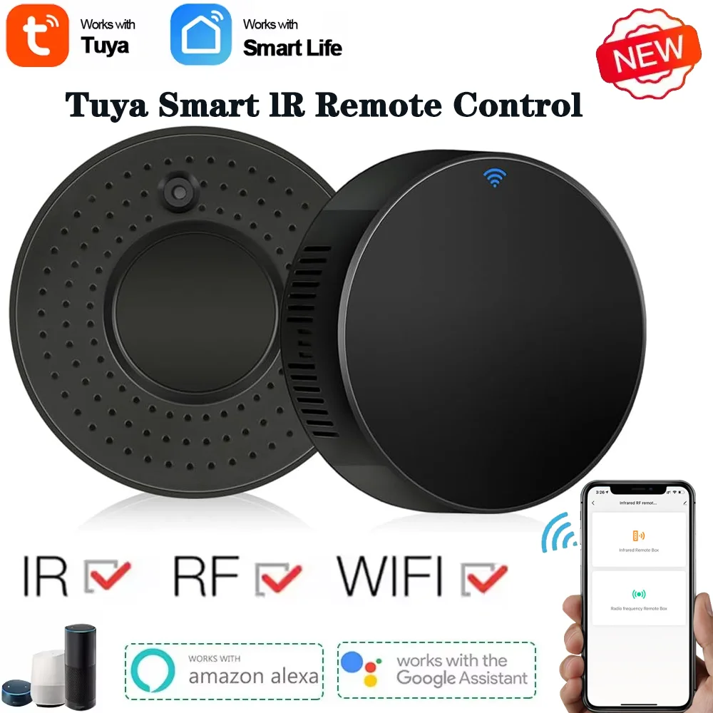 

Умный RF 433 ИК-пульт дистанционного управления Tuya Wi-Fi Инфракрасный контроллер для умного дома Приложение Голосовое управление Поддержка всех телевизоров Alexa Google Home Alice