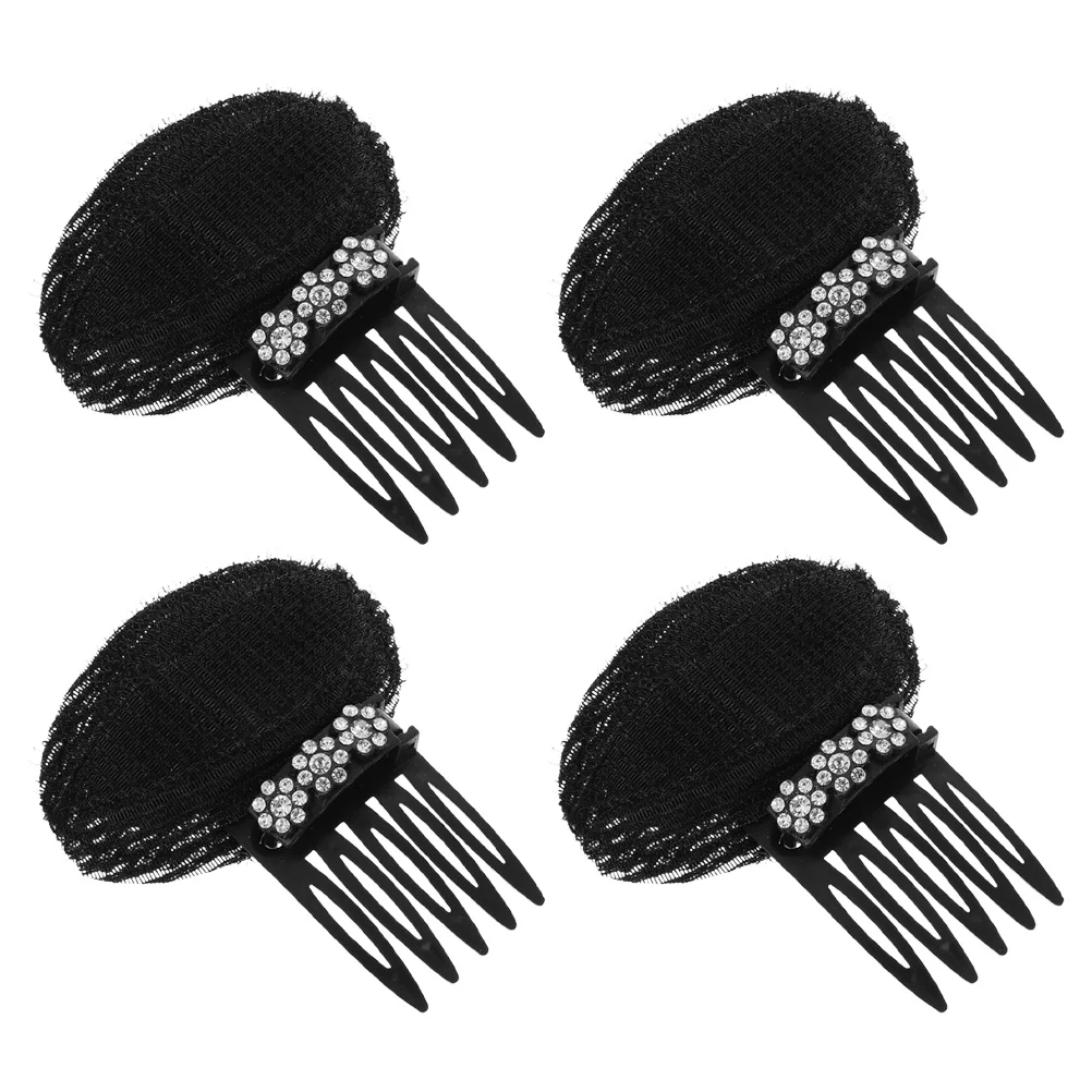 4 قطع مشبك شعر من حجر الراين بتصميم زهور غير مرئي مشط تكثيف آمن لحفلات الزفاف وعيد الأم رشيق عتيق