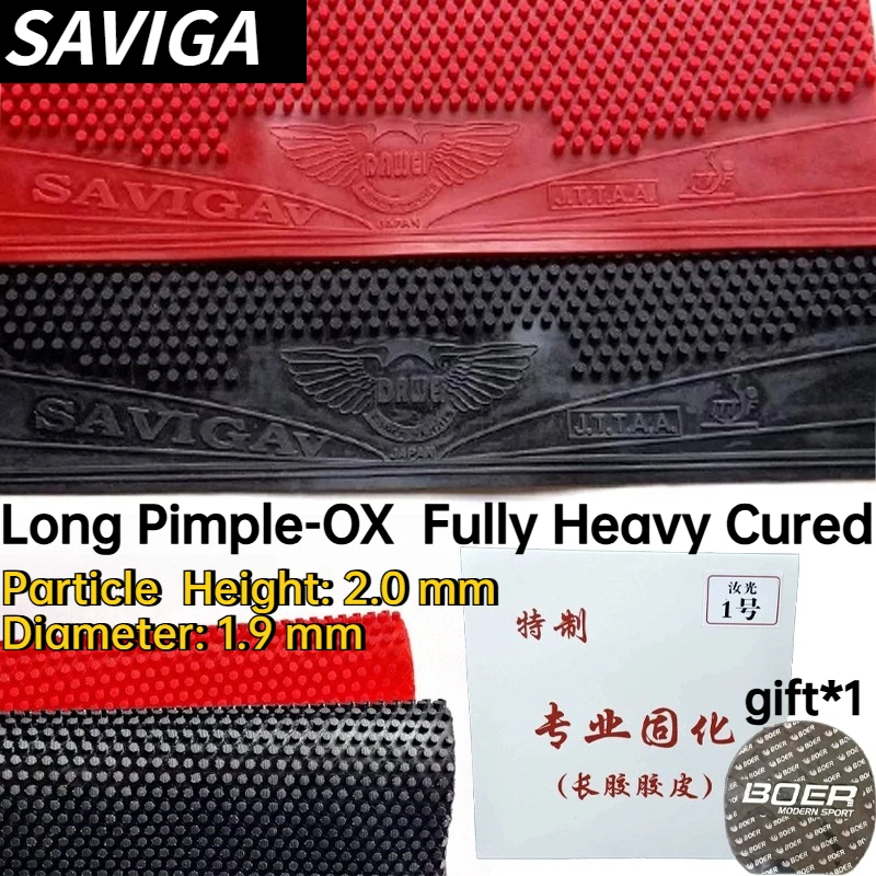 

SAVIGA No.1 Fully Heavy Cured OX Table Tennis Rubber Long Pips Medium Particle Super Anti-Spin Sinking Effect Ping Pong Rubber