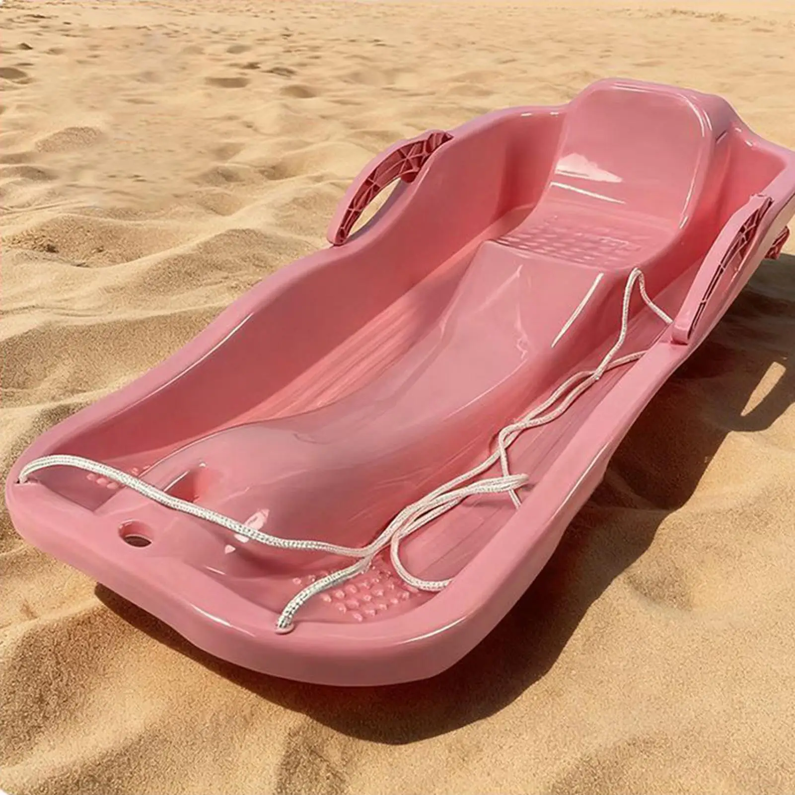 Snow Sled For Beach With Pull Rope Thick Grass Ground Playing Seat Snow Sliding Board For Women Men Friend Boy Girl Outdoor Iced