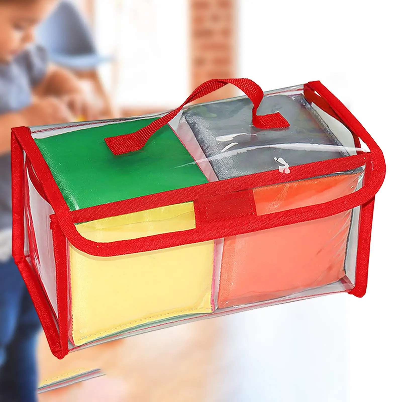 Juego educativo de dados con bolsillos transparentes, cubos de aprendizaje personalizables para enseñanza temprana, juguetes educativos, 2 uds.