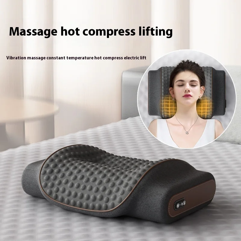 

New Relieve Fatigue Airbag Neck Massage Constant temperature hot compress Pillow Electric vibrate Smart Kneading Massage Pillow