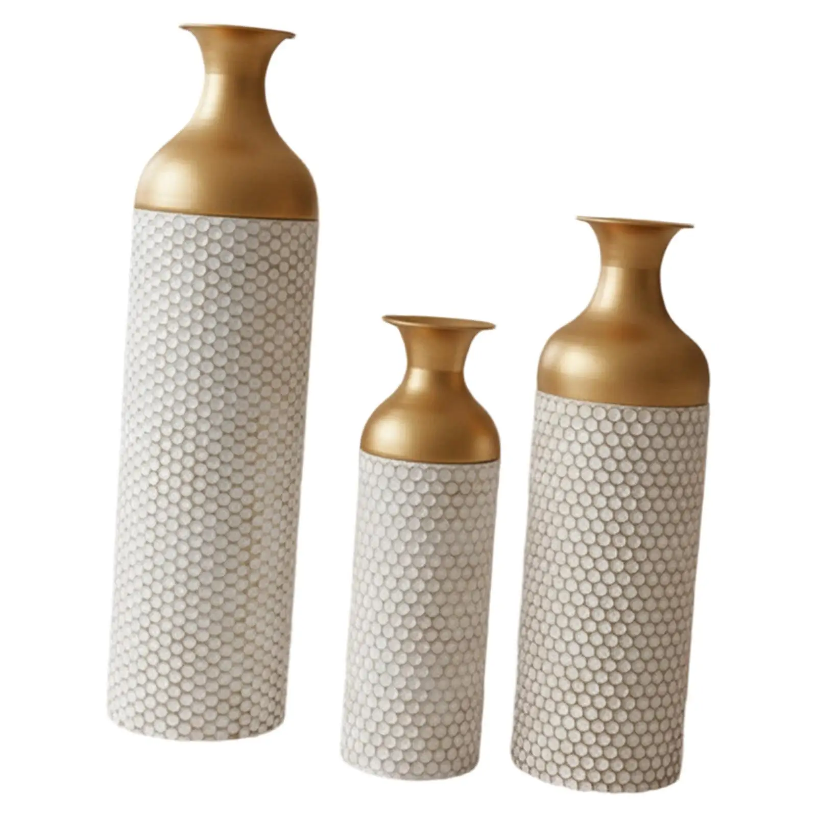 3 قطع زهرية زارع الزهور الجافة هدية عيد ميلاد تشكيلة زهور الحديد لعيد الحب رف المنزل المطبخ