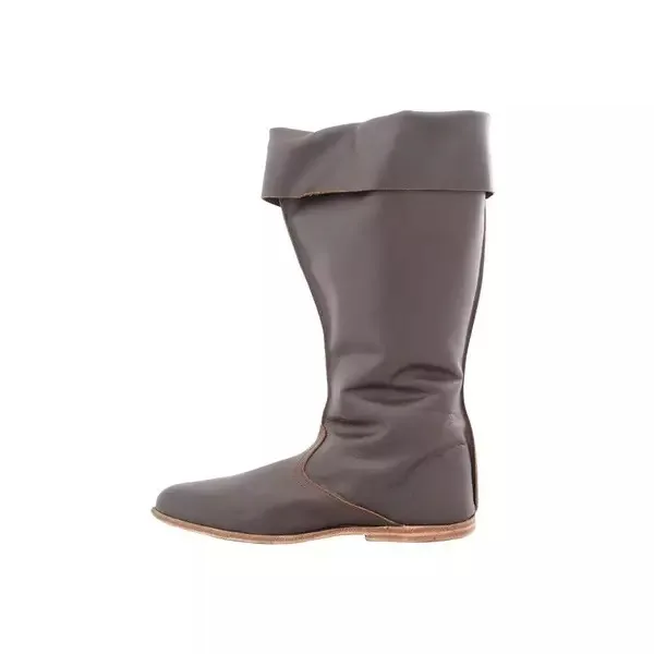 Renaissance Mittelalterliche Gotik Punk Piratenstiefel Damen Halloween Ritter Cosplay Requisiten Schuhe Herren Retro Hexenstiefel aus PU-Leder – Detail 5