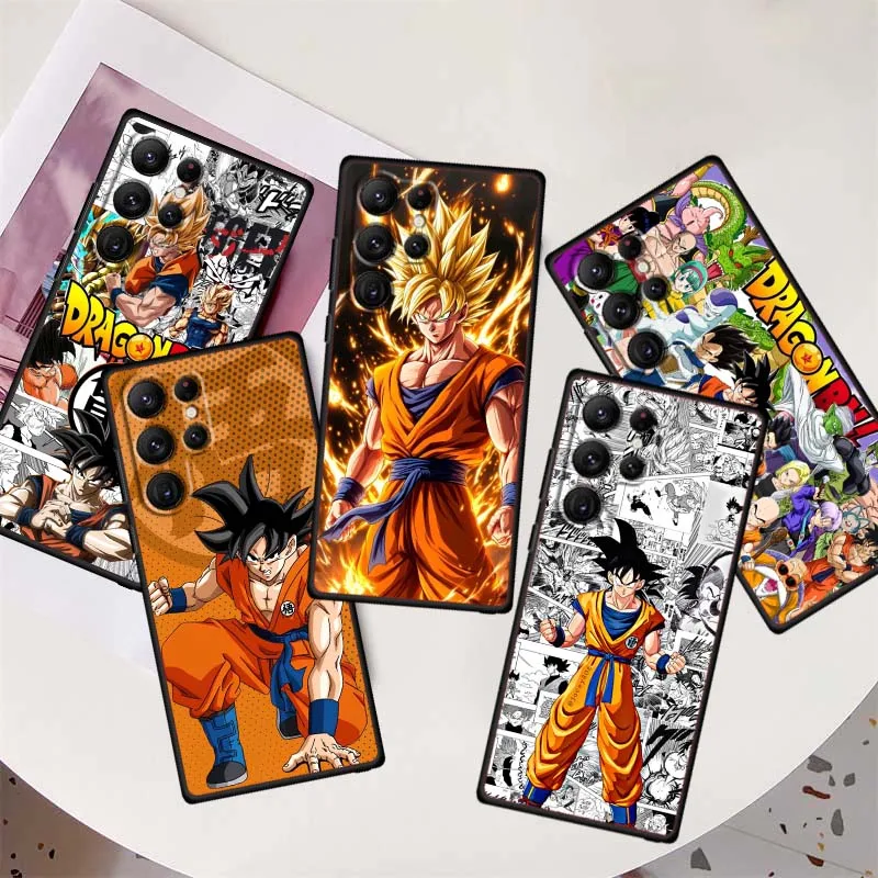 

Dragon Ball Son Goku For Samsung Galaxy S25 S24 S23 S22 S21 S20 S10 Ultra Plus FE 5G Black Soft TPU Phone Case