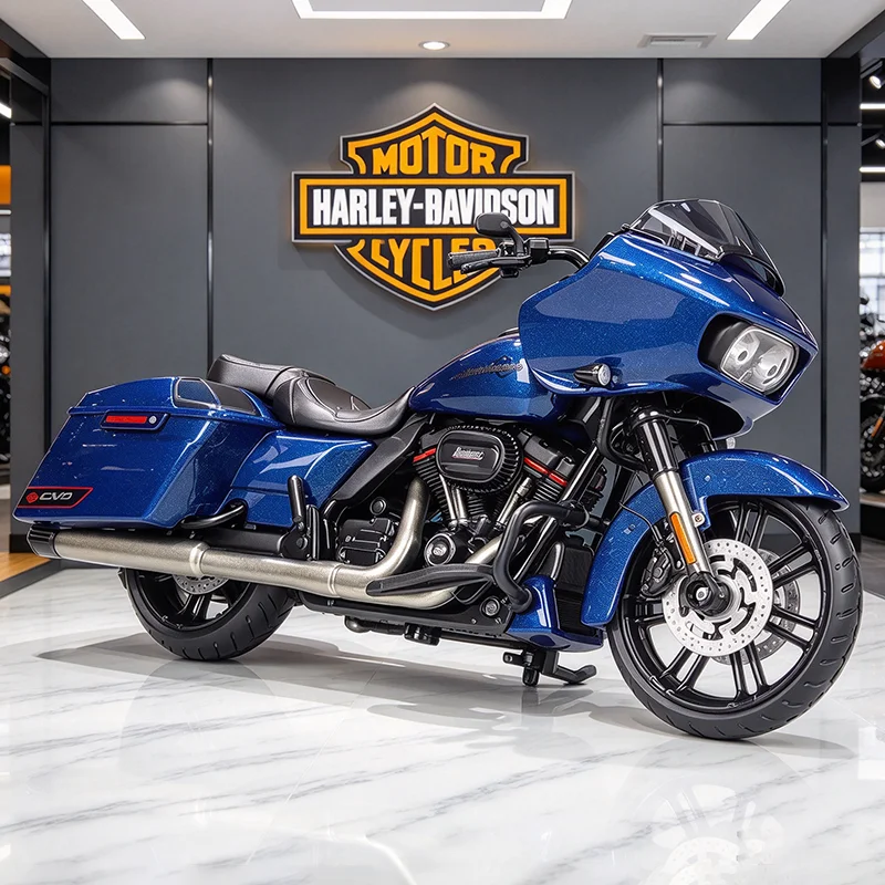 Maisto 1/18 Harley Davidson CVO Road Glide 2018 Motorcycle Model Toy Vehicle Collection Shork-Absorber Off Road Toys Car