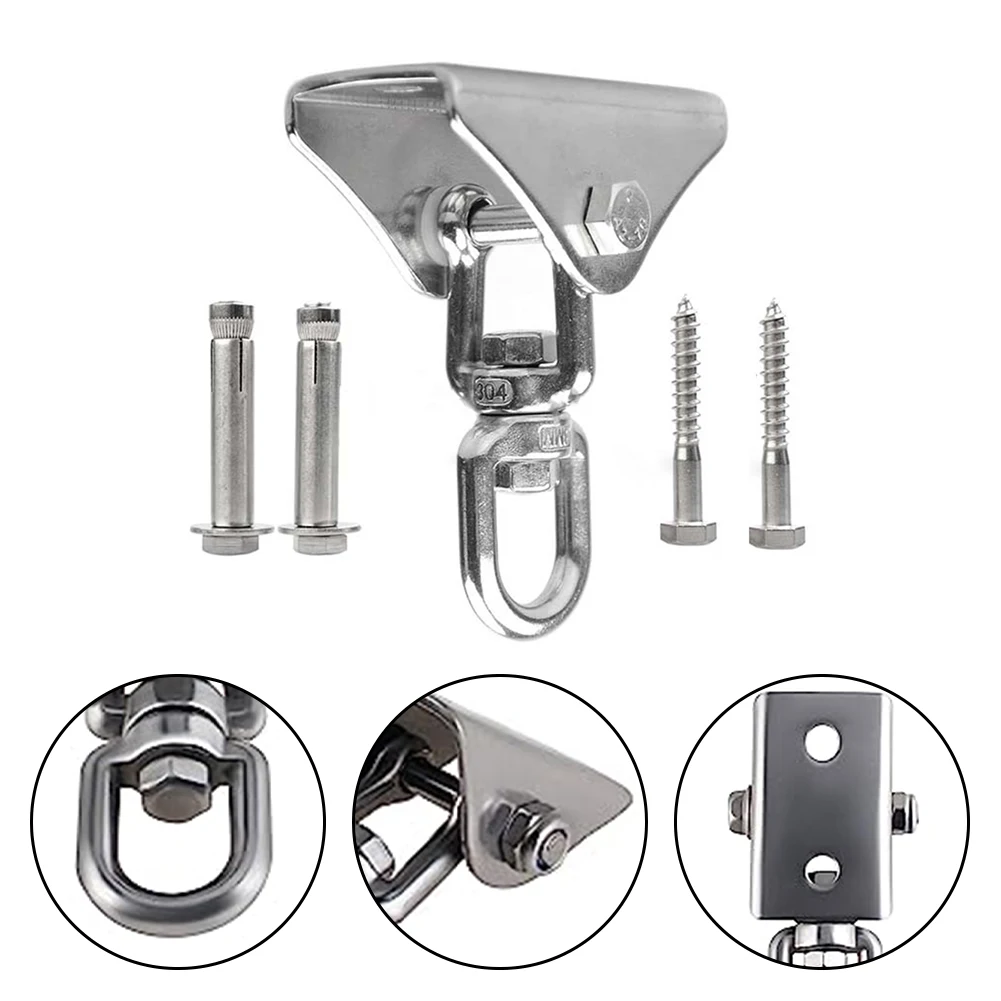 Ceiling Hook Heavy Duty Stainless Steel Swing Hook Rotating Hook Hanging Chair Hanging Bed Fixed Plate Swing Accessories