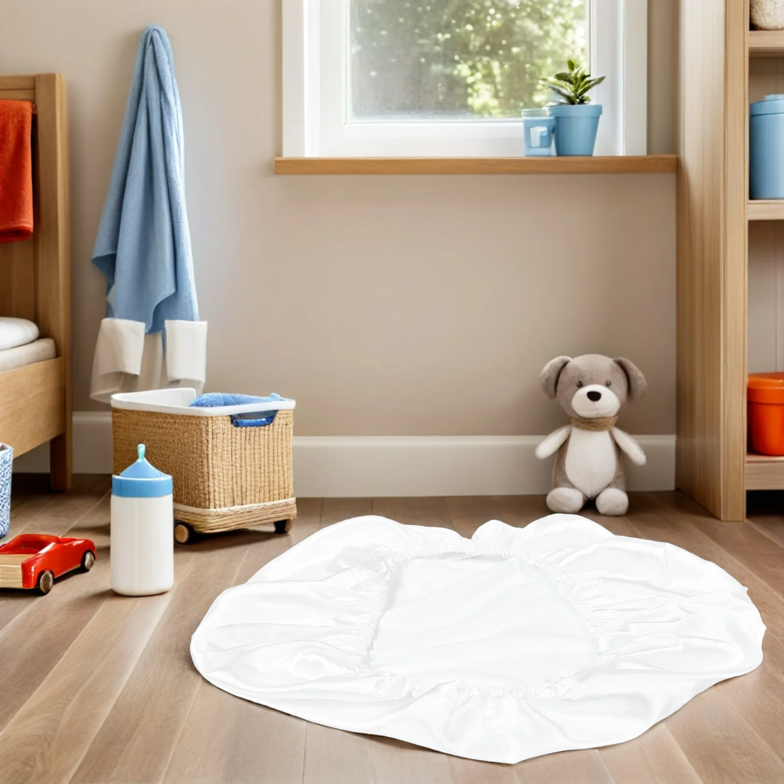 

Soft Baby Fitted Bassinet Mattress Covers Cradle Bed Pads Skin Friendly Polyester Quick Dry Easy Clean Crib Sheets for Toddler