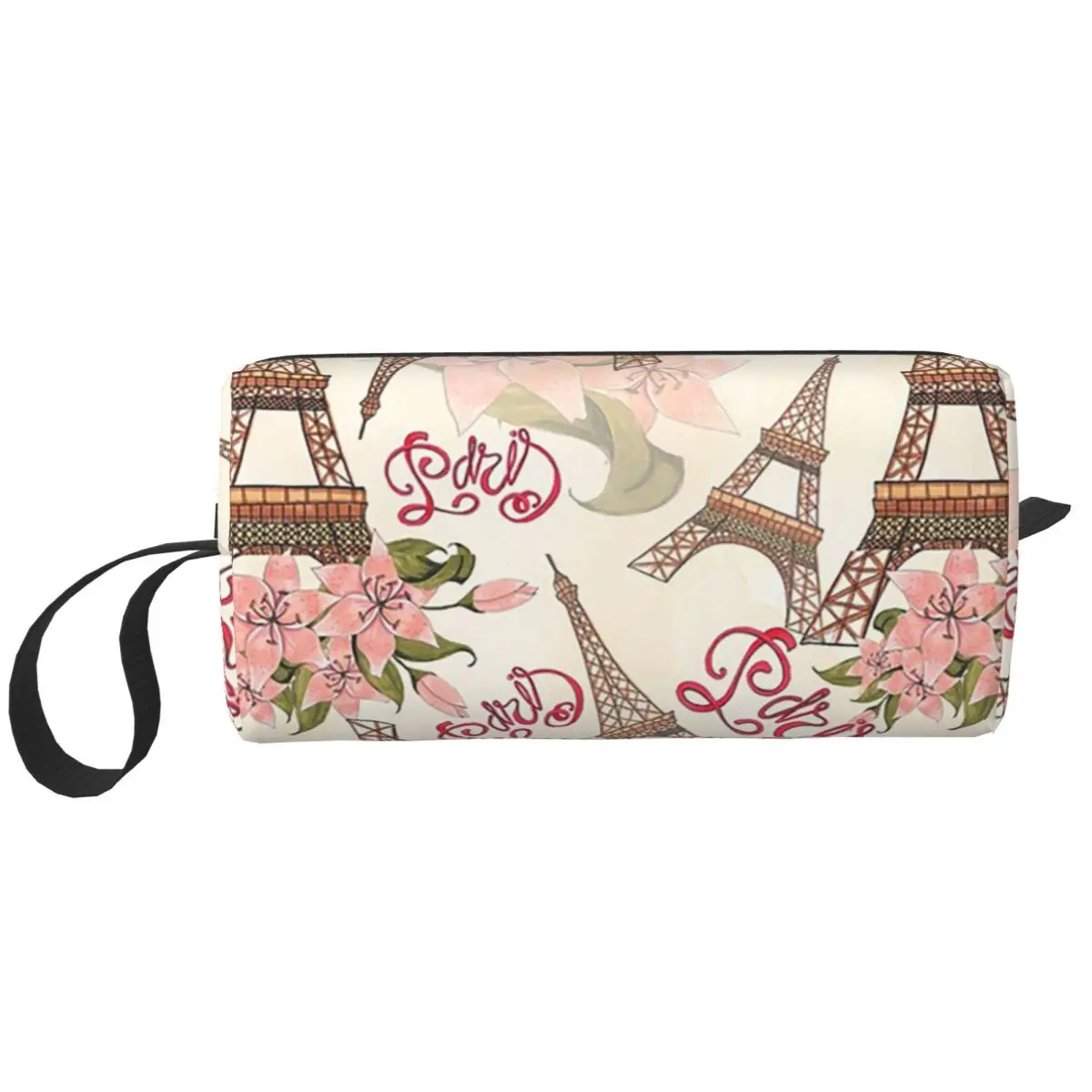 Federmäppchen mit Paris Tower-Motiv, rosa Baum, Kirschblüten, für Kinder, Stiftbox, Bleistiftbeutel, Schreibwaren, Reise-Organizer für Damen