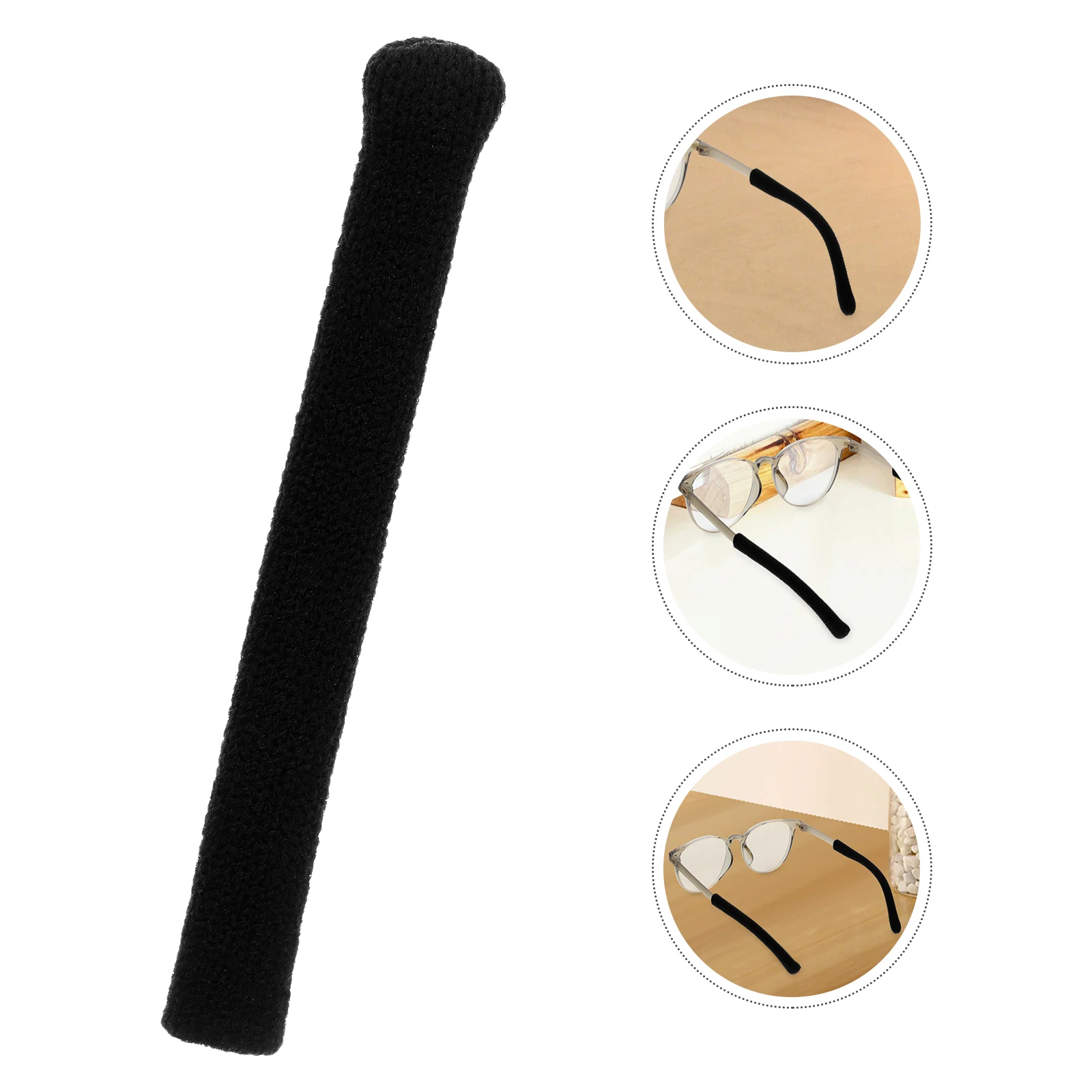

2pcs 2 Pairs Glasses Temple Tips Soft Knitted Antislip Ear Hooks Protective Eyewear Accessories Comfort Elastic Grips