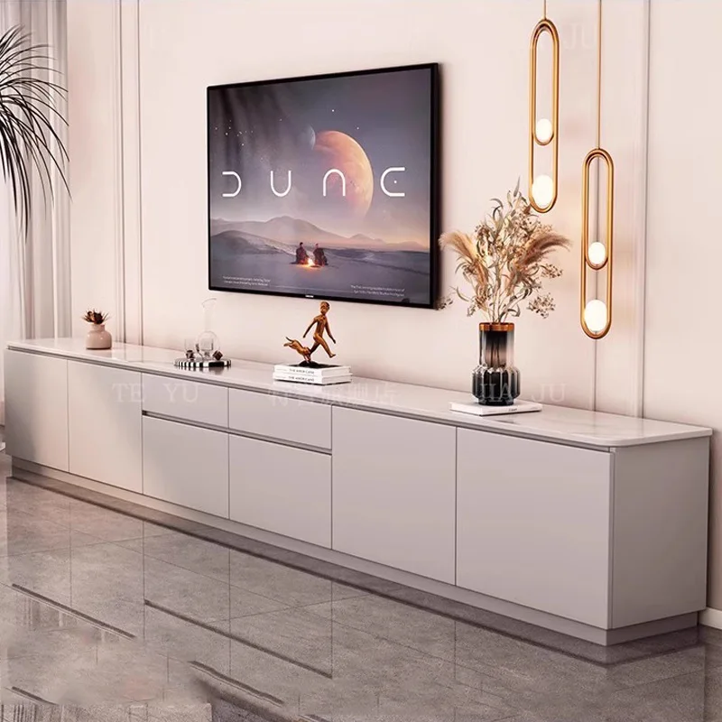 

Slate solid wood coffee table TV cabinet combination simple bedroom living room home floor storage cabinet high floor cabinet