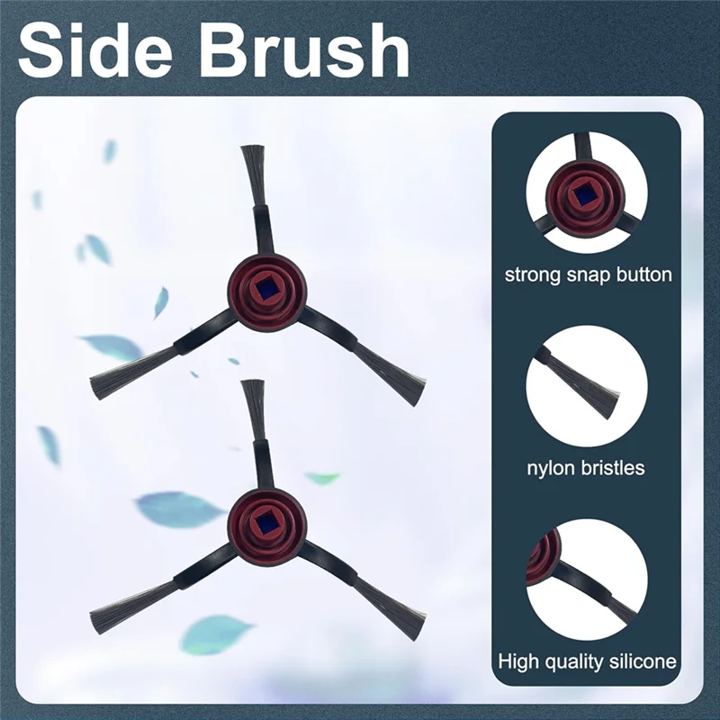 A24P لـ Ecovacs T30 Pro Omni، قطع غيار المكنسة الكهربائية الروبوتية T30 Omni، وسادات تنظيف الفرش الجانبية لمرشح Hepa