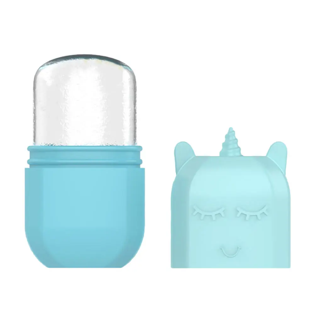 

Unicorn Ice Tray Facial Tool Cute Silicone Cryo Roller for Skin Massage Pain Relief Sun Redness Repair Portable