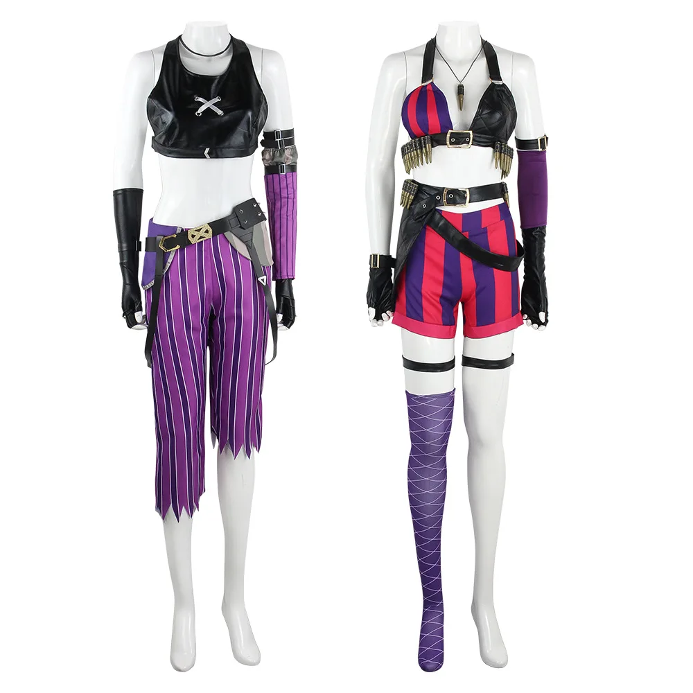 

LOL Jinx Cosplay Anime Game Costume Full Set of Cosplay Two-dimensional Halloween Stage Performance Outfit