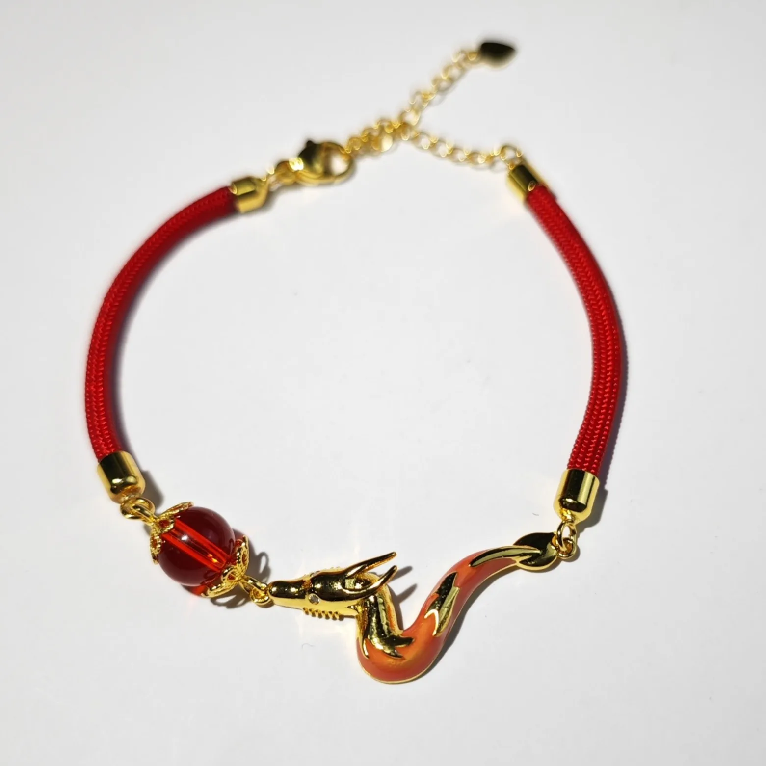 

This Year's Game Dragon Play Bead Warm Color-changing Red Rope Bracelet Women's Retro National Fashion Personality