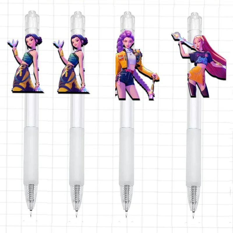3 قطعة KPop شيطان الصيادين القلم الأسود طالب تأخذ امتحان الكتابة رسم لعبة أنيمي الكرتون الشكل القرطاسية لوازم الدراسة الاطفال هدية #2