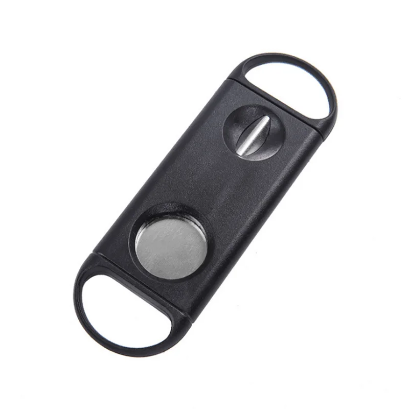 2021 NEW Cigar Cutter Sharp Stainless Steel Cigar Guillotine Black Pocket V-Cut Cigar Accessories Scissors Drop Shipping