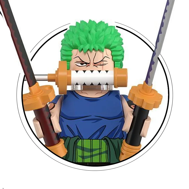 72-teiliges Neues Modell Luffy Zoro Nami Sanji Chopper Bausteine Mini-Actionfiguren Zubehör Weihnachtsgeschenke für Kinder