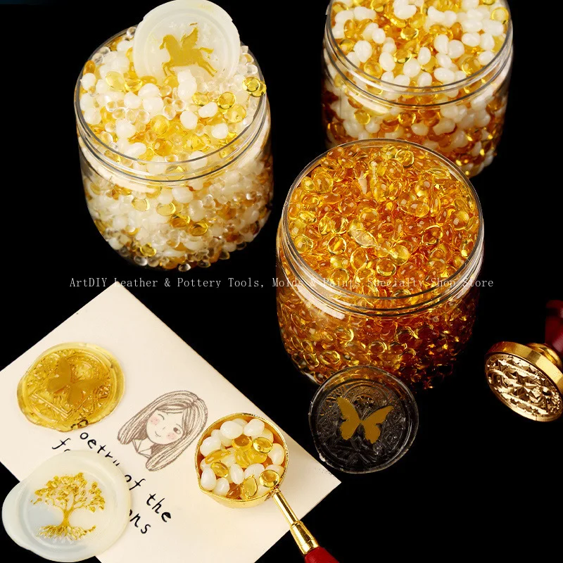 110g Teardrop Lacquer Wax Particles/gold White Translucent DIY Hand Account Decoration Envelope Invitation Sealing Wax